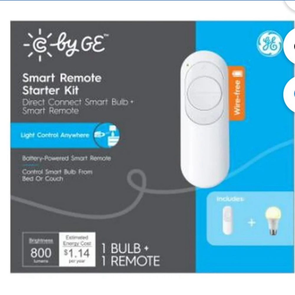 Starter kit Cync by GE 1 Bulb + - Remote  light control anywhere